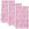 Hallswl 3pcs Valentine s Day Hand Towels Pink Hearts Jacquard Towel for Bath 100% Cotton Soft Bathroom Kitchen Decorative Set f