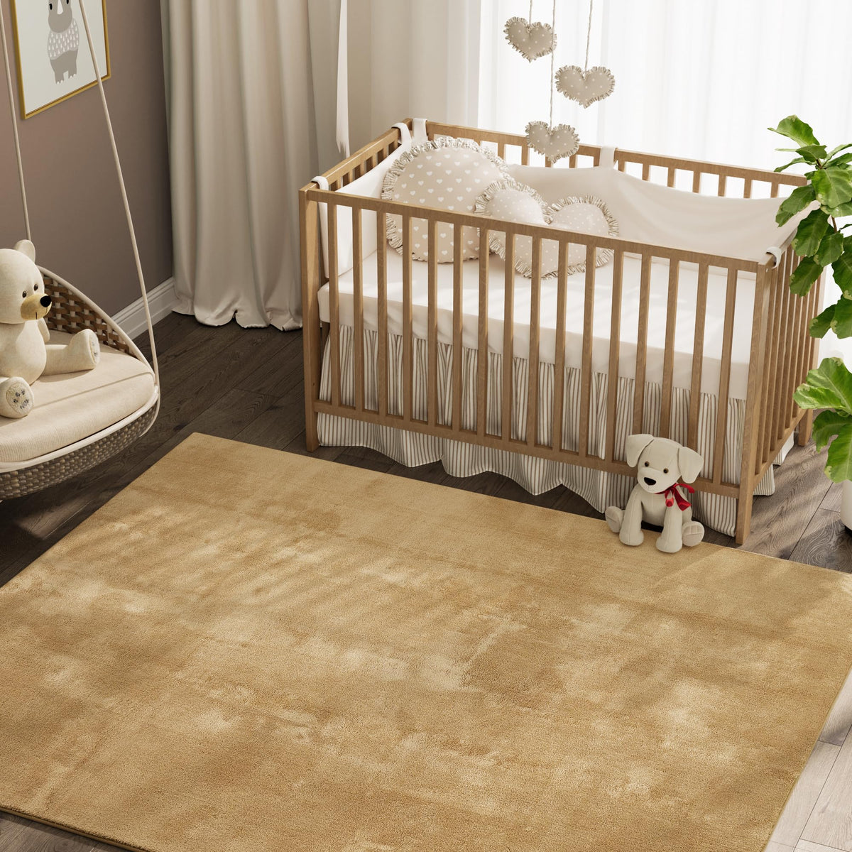 jinchan Solid Plush Area Rug 3x5 Performance Shaggy Rug Washable Area Rug Indoor Soft Rug Modern Faux Wool Rug Cozy Non Slip Car