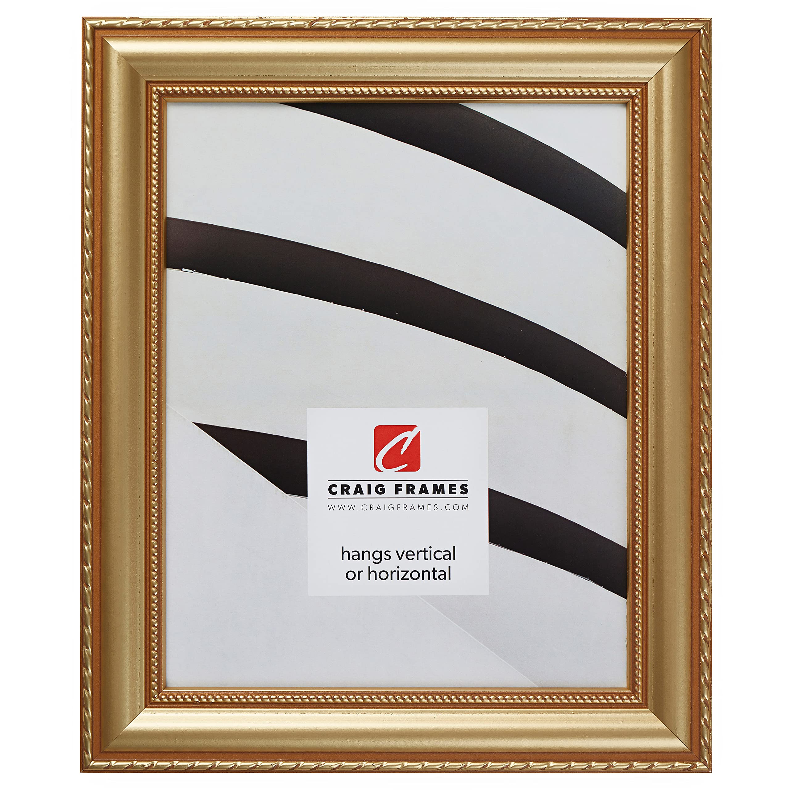 Craig Frames Victoria, 12x20 Picture Frame, Aged Gold