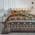 Flysheep Boho Bed In A Bag 6 Pieces Twin For Kids, Southwestern Bohemian Tribal Striped Printed, Reversible Bed Comforter Set (1