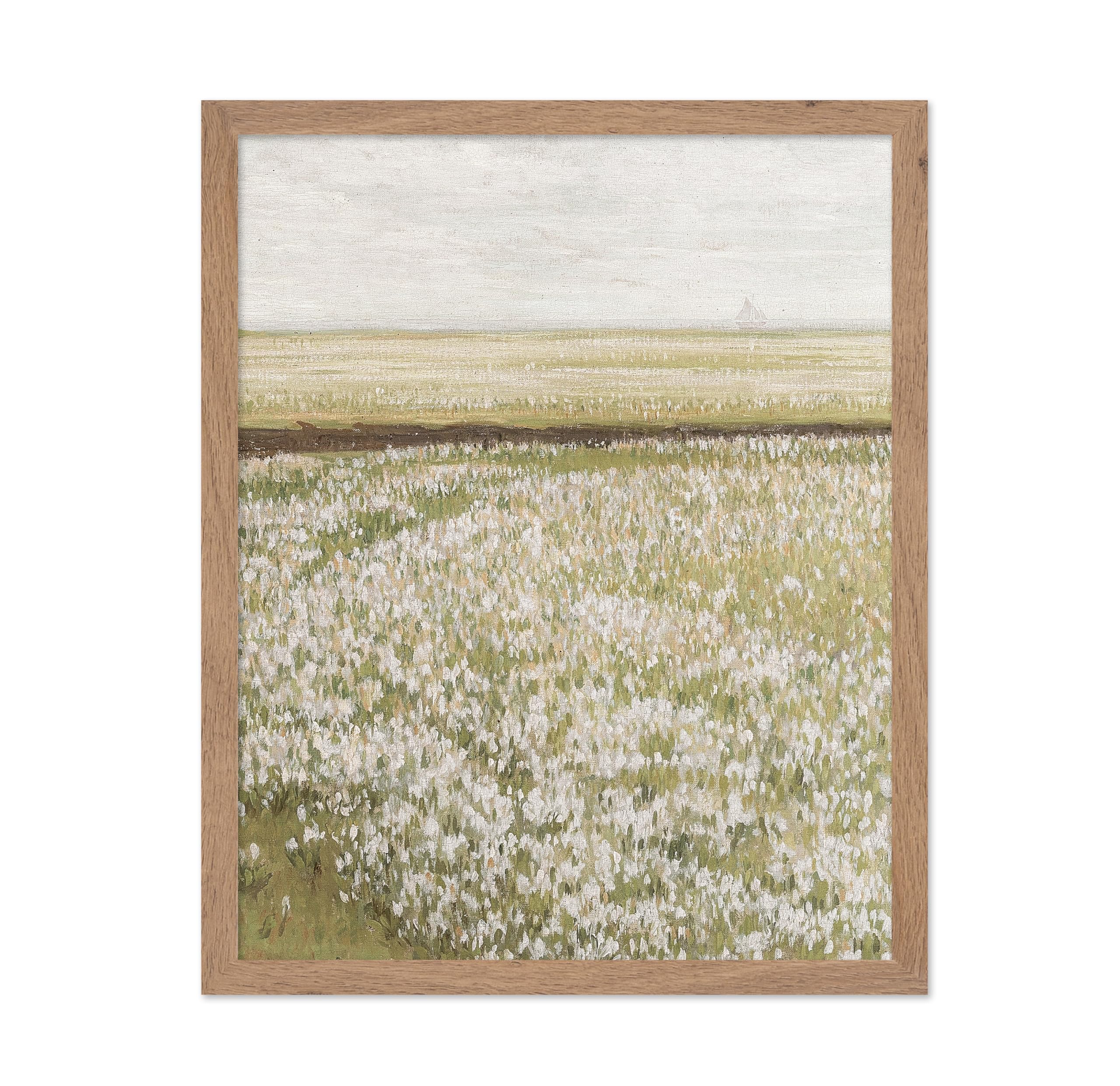 Poster Master Vintage Illustration Poster - Retro Botanical Print - Gift for Artist, Friend - Meadow Landscape, Flower Field, Ru