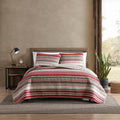 Eddie Bauer - King Quilt Set, Reversible Cotton Bedding With Matching Shams, Home Decor For All Seasons (Yakima Red, King)