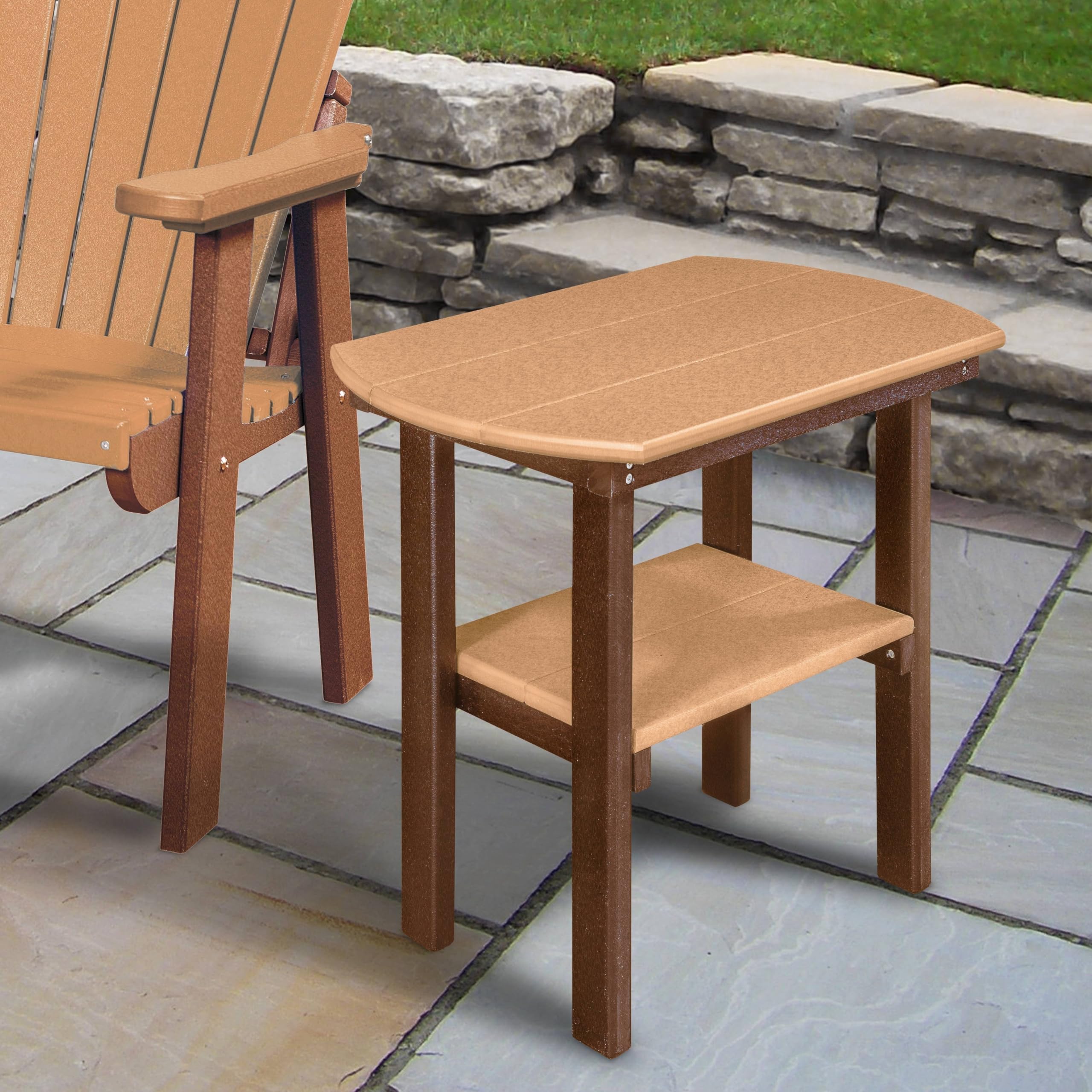 American Furniture Classics 525CTB Oval End Table, Cedar and Tudor Brown