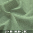 Mrs.Naturall Sage Green 36X54 Inches Long Back Tab Linen Blend Sheer Curtains