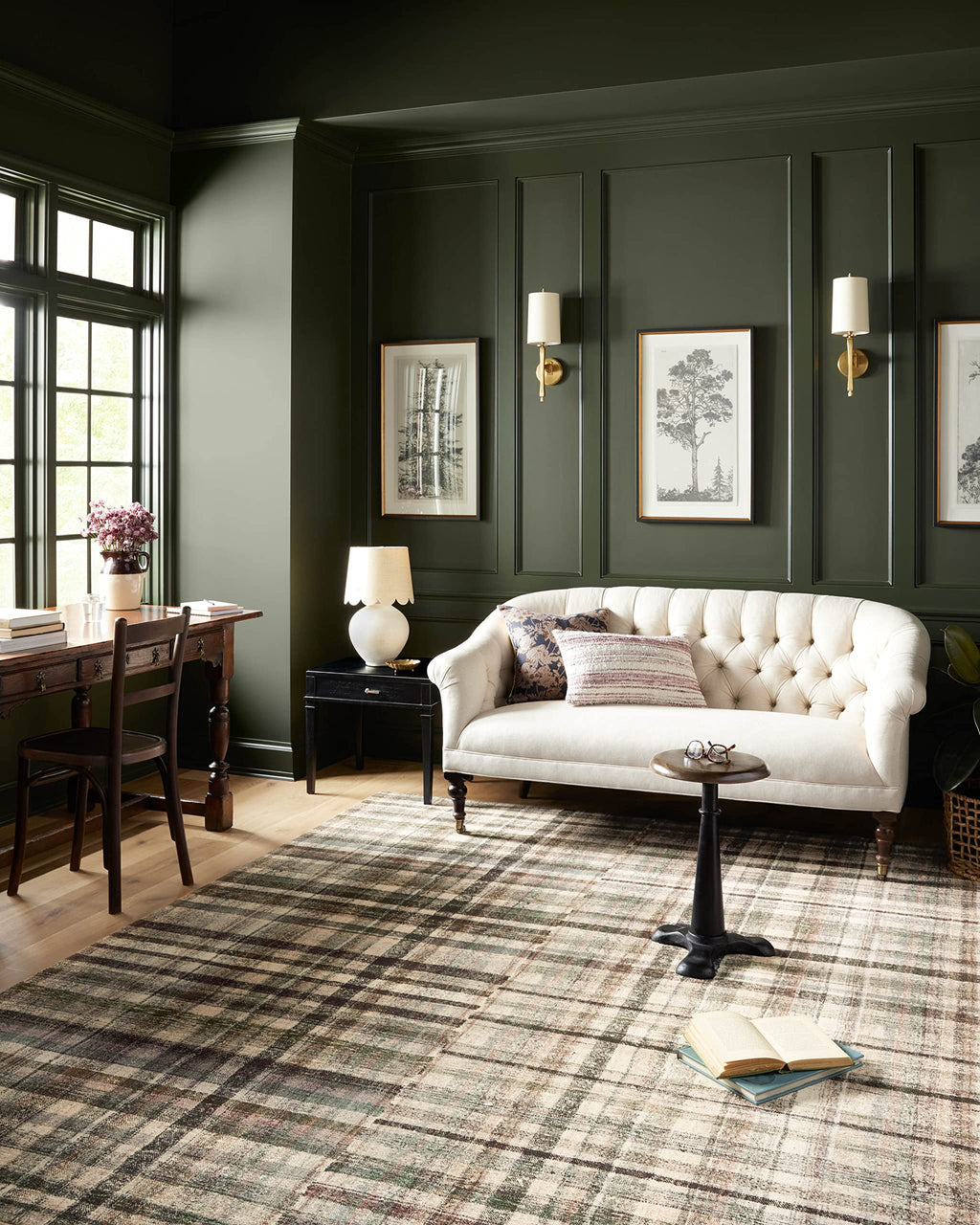Loloi Chris Loves Julia X Humphrey Collection, Forest & Multi 2' X 3'-6'' Rectangle Area Rug - Plaid Accent Rugs For Living Room