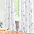 Decorative Curtains 63 Inch Length For Bedroom 2 Panels Room Darkening 80% Blackout Calming Soothing Hydrangea Cornflower Unique