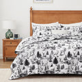 Ppolca Quilt Sets Queen, 3-Piece Lightweight Reversible All Season White And Black Quilt Set, Bedspread Queen Size Quilt With 2