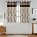 Homefab India Modern 2 Piece Polyester Curtain Set  5ft, Brown