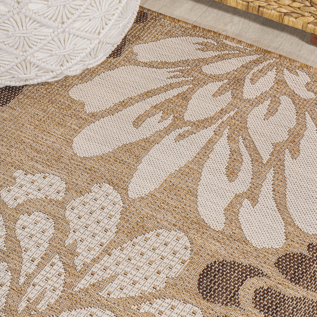 Jonathan Y Smb110I-210 Zinnia Modern Floral Textured Weave Indoor Outdoor Area Rug, Bohemian Coastal Mediterranean Easy Cleaning