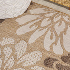 Jonathan Y Smb110I-210 Zinnia Modern Floral Textured Weave Indoor Outdoor Area Rug, Bohemian Coastal Mediterranean Easy Cleaning