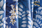 Maison D' Hermine 100% Cotton Curtain Feuillage Blue One Panel Curtains For Living Rooms Bedrooms Offices Tailored With A Rod Po