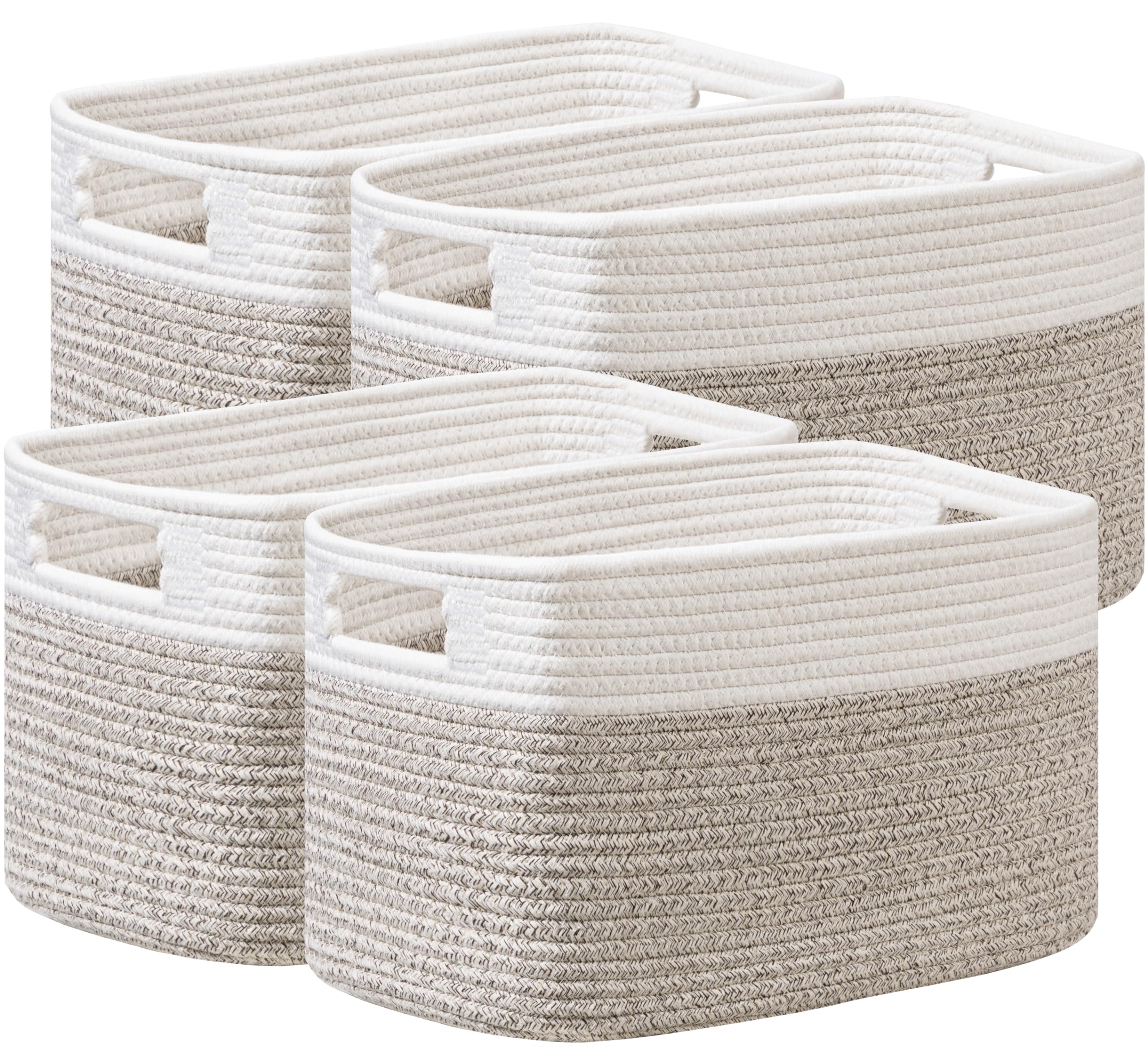 UBBCARE 4 Pack Shelf Baskets, Larger Woven Storage Baskets for Organizing(14.5L x 9.84W x 9H), Basket Organizer for Dog To