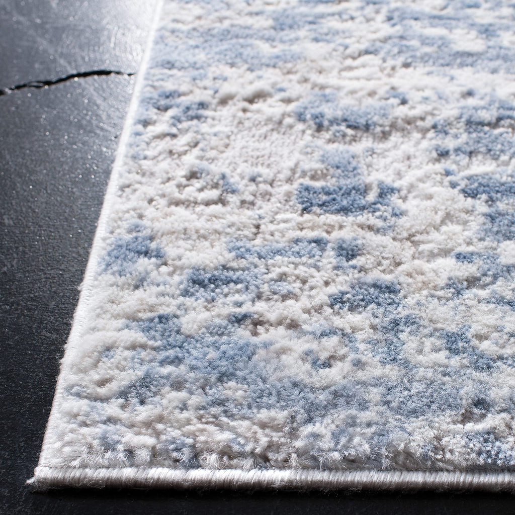 Safavieh Amelia Collection Accent Rug - 2'2'' X 4', Grey & Blue, Modern Abstract Design, Non-Shedding & Easy Care, Ideal For Hig