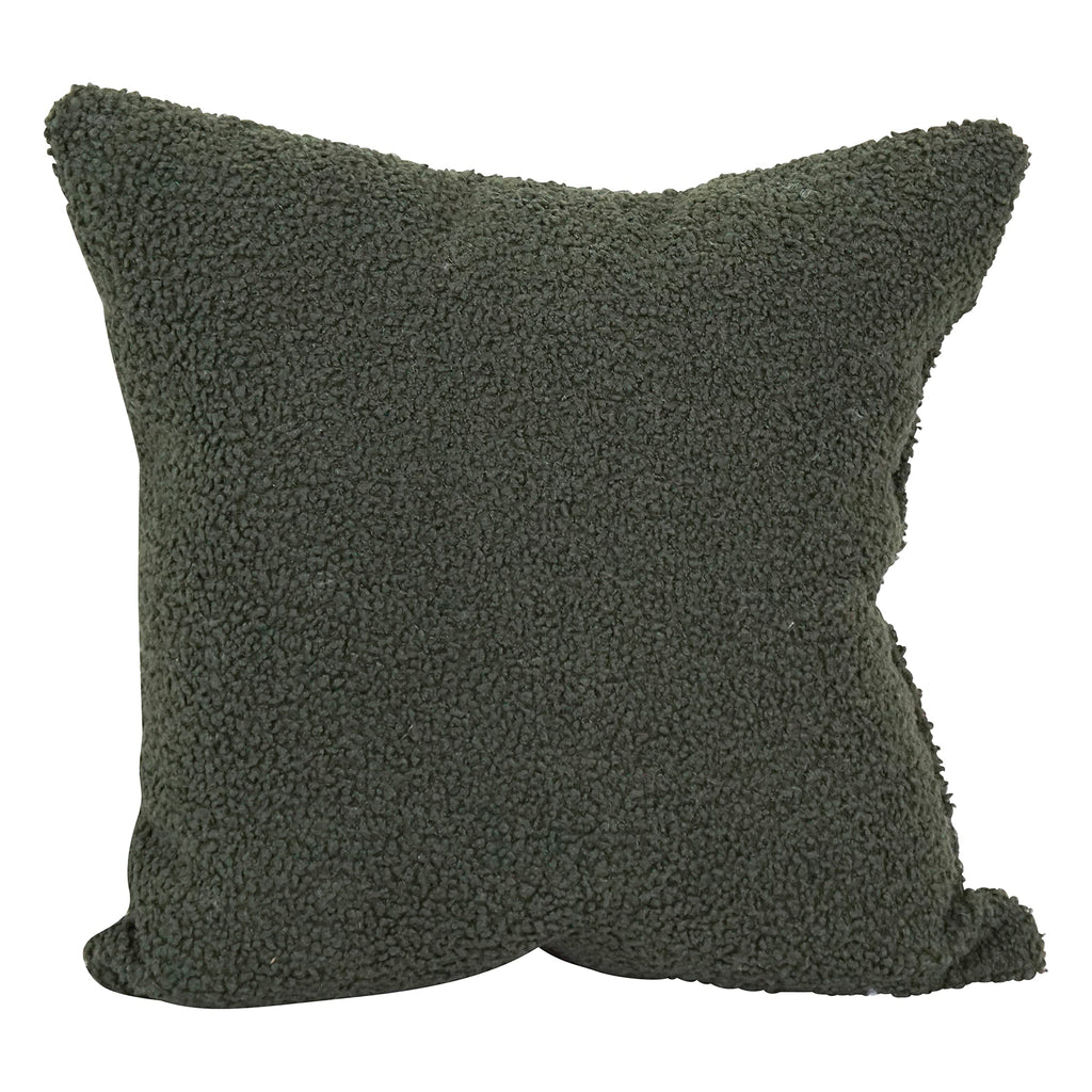 Blazing Needles Square Faux Fur Throw Pillows, 17", Turell Army 4 Count