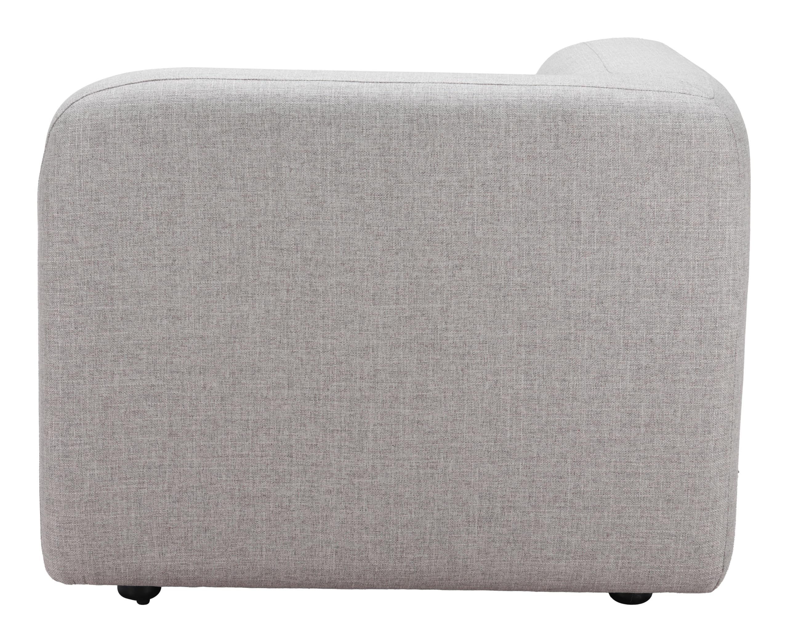 Zuo Biak Corner Chair Gray