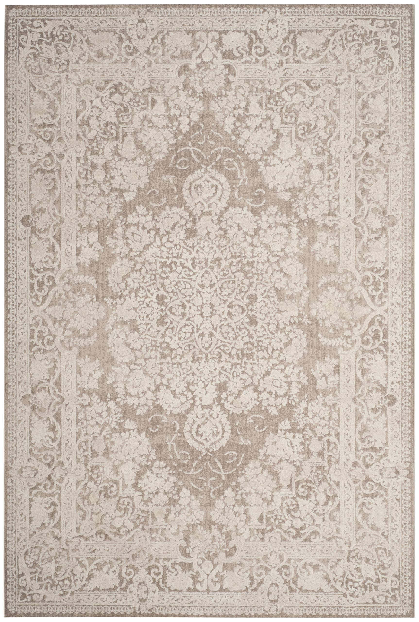 Safavieh Reflection Collection Accent Rug - 4' X 6', Beige & Cream, Vintage Distressed Design, Non-Shedding & Easy Care, Ideal F