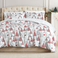 Southshore Fine Living, Inc. Christmas Comforter King Size W/ 2 Pillow Shams, Reversible Holiday Bedspread Christmas Tree Print,