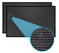 Luxurux Striped Grey Door Mat - Heavy Duty, Indoor/Outdoor, Easy Clean, Waterproof, Low-Profile (24' X 16') - Ideal For Entry,