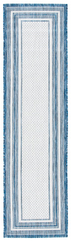 Safavieh Courtyard Collection 2'3' X 8' Ivory/Navy Cy8475 Indoor/ Outdoor Waterproof Easy Cleaning Patio Backyard Mudroom Runne