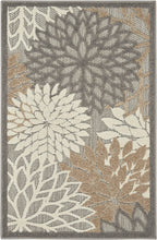Nourison Aloha Indoor/Outdoor Area Rug 2' 8' X 4', Natural, Rectangular Tropical Botanical Easy-Cleaning Non Shedding Bed Room Living Room Dining Room Deck Backyard Patio