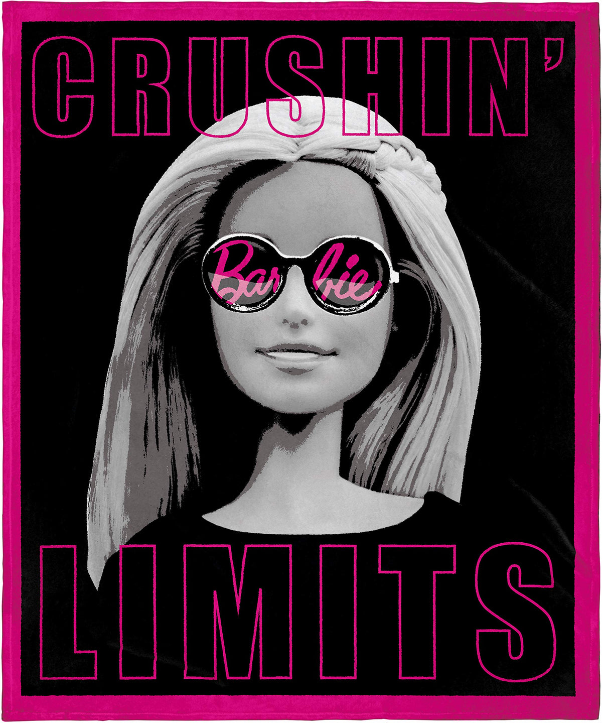 Intimo Barbie Crushin' Limits Super Soft And Cuddly Plush Fleece Throw Blanket 50' X 60' (127Cm X152Cm)