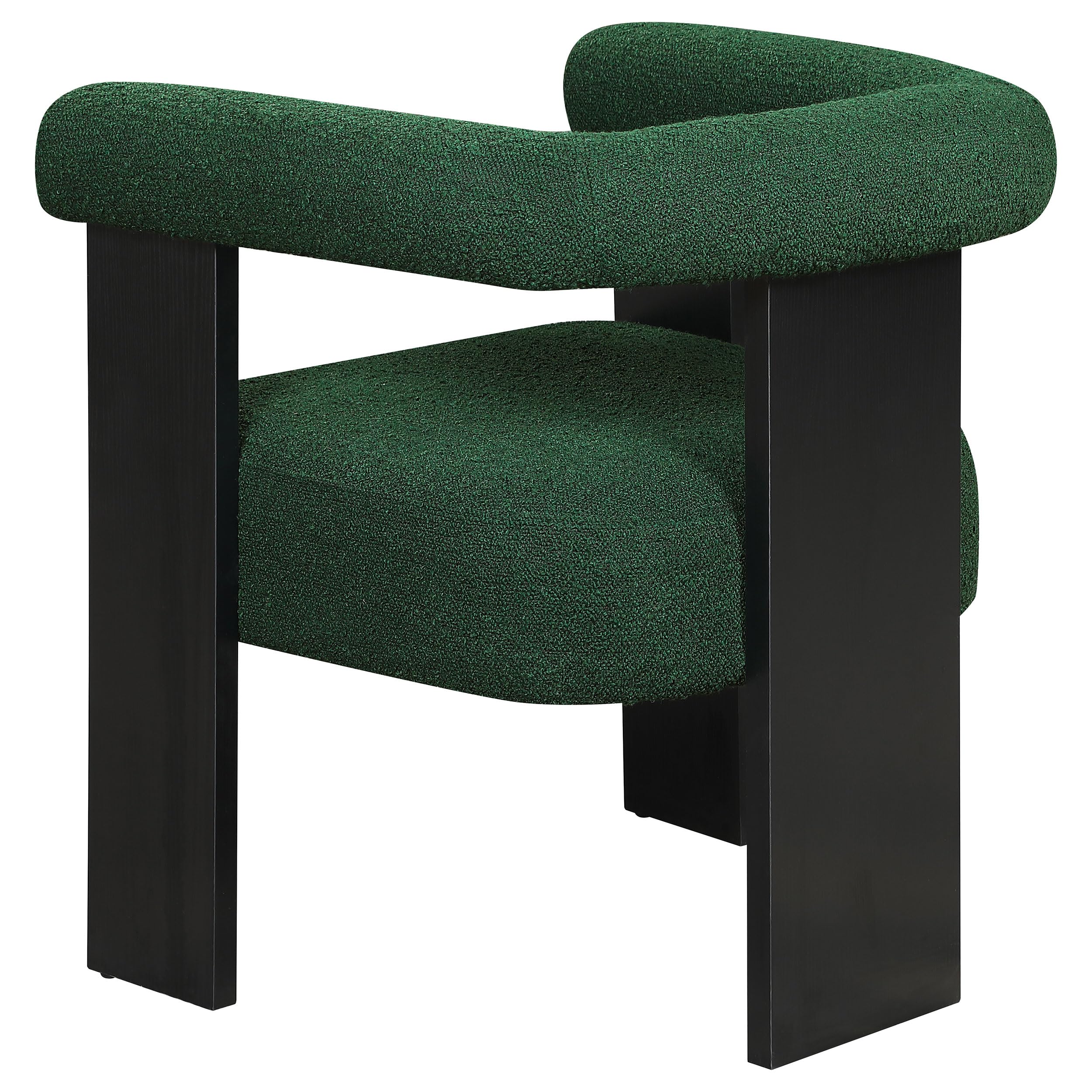Coaster Home Furnishings Ramona Boucle Upholstered Accent Side Chair Green and Black