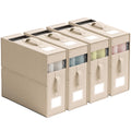 Ornavo Home Linen Bed Sheet Organizer Bins 4 Pack, With Handles, Khaki