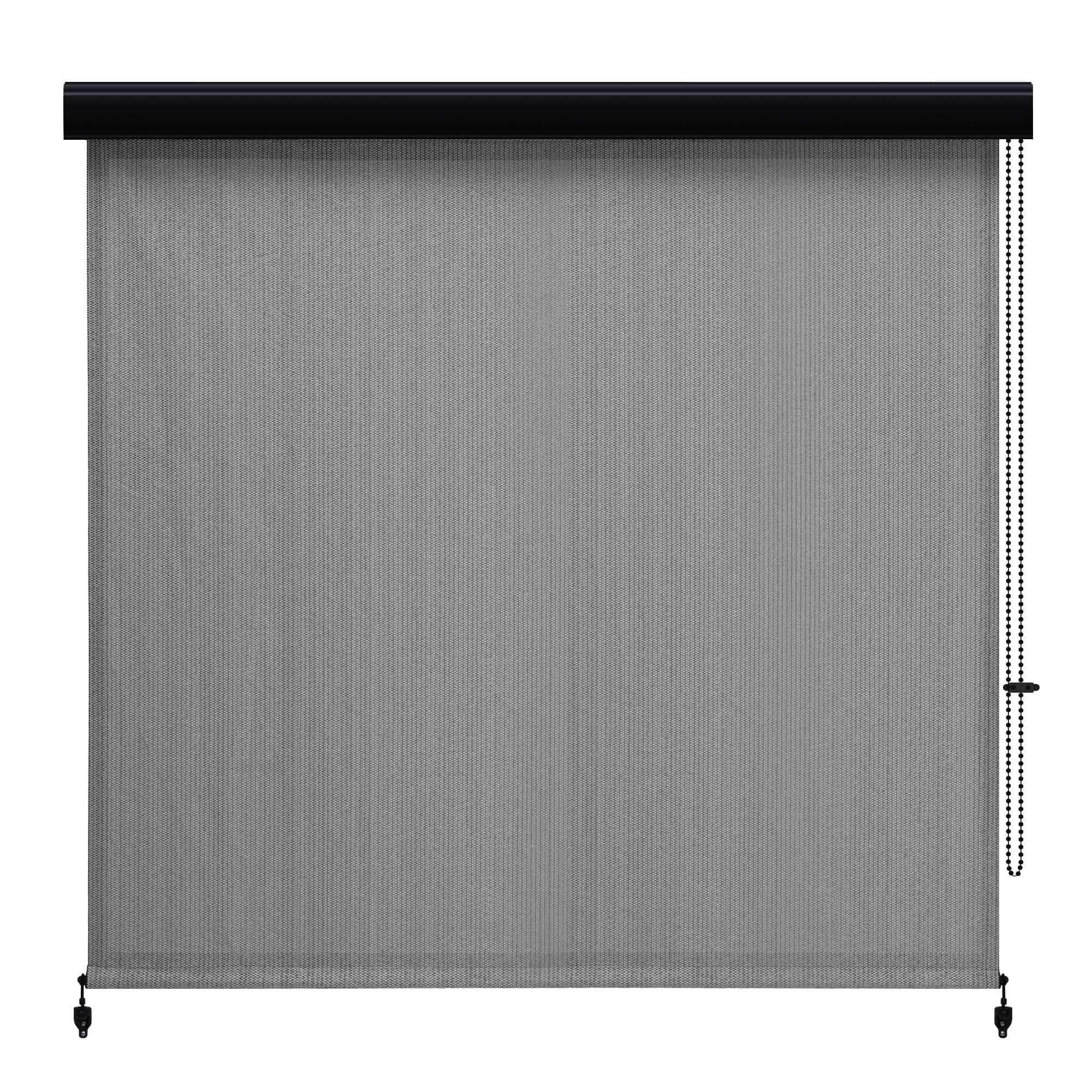 Vicllax Outdoor Premium Roller Shade Privacy Screen For Porch Gazebo, Patio Blinds Roll Up Shade With Aluminum Valance (8' W X 8