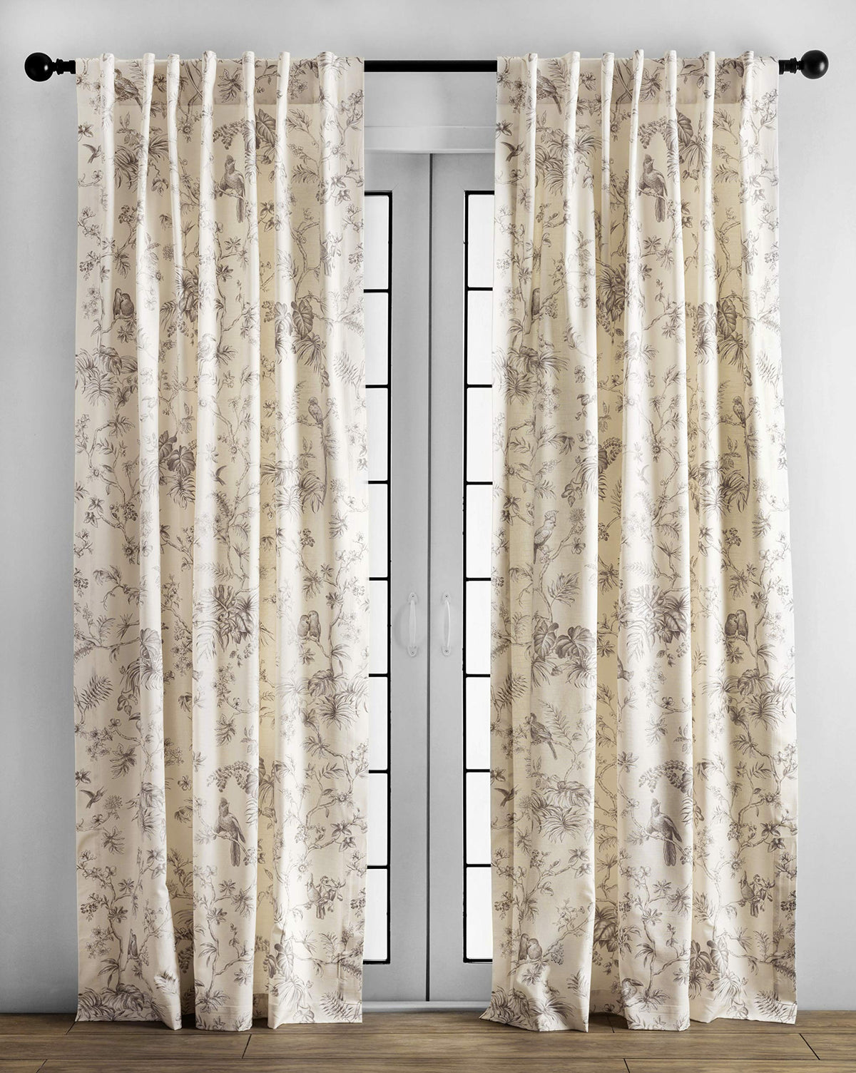 Maison D' Hermine 100% Cotton Curtain - 50'X96' Beige Decorative Curtain - Aesthetic Curtains For Farmhouse, Kitchen & Bedroom