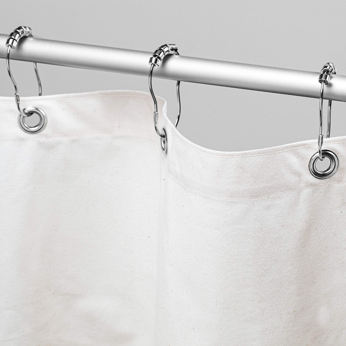 Bean Products Organic Cotton Stall Shower Curtain (White), [36' X 74']  All Natural Materials  Works With Tub, Bath And Stall