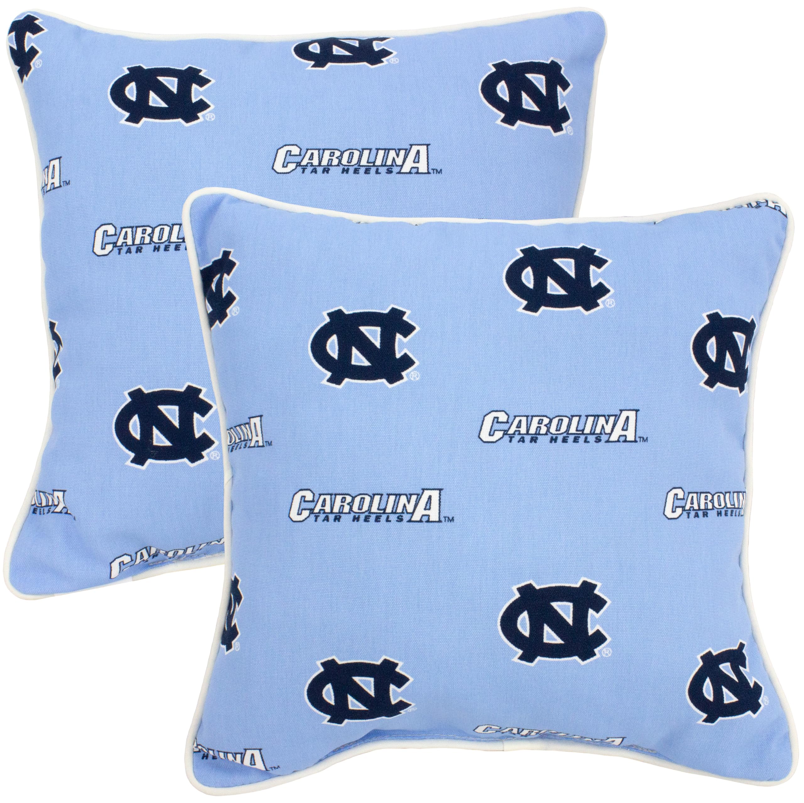 College Covers Outdoor Decorative Pillow Pillow, 16' X 16', North Carolina Tar Heels 2 Count