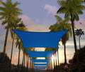 Amgo 10' X 16' Blue Rectangle Sun Shade Sail Canopy Awning Upf50+ Agtapr1016, 95% Uv Blockage, Water & Air Permeable, Commercial