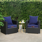 Enipate Outdoor Deep Seat Cushion Set Of 2, Weather Resistant Patio Furniture Cushions With Zipper And Handle, 24 X 24 X 5 Inch