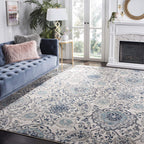 Safavieh Madison Collection X-Large Area Rug - 11' X 15', Cream & Light Grey, Boho Chic Glam Paisley Design, Non-Shedding & Easy