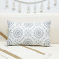 Slow Cow Linen Embroidery Decorative Lumbar Throw Pillow Cover Rectangular Pillow Cover Cushion Cover 12 X 20 Inches Dark Gray G