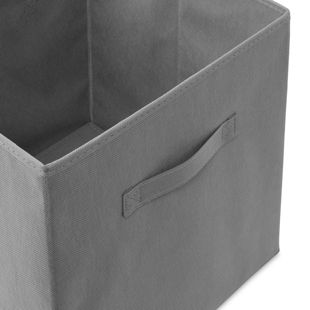 Casafield Set Of 6 Collapsible Fabric Cube Storage Bins, Gray - 13'' Foldable Cloth Baskets For Shelves, Cubby Organizers & More