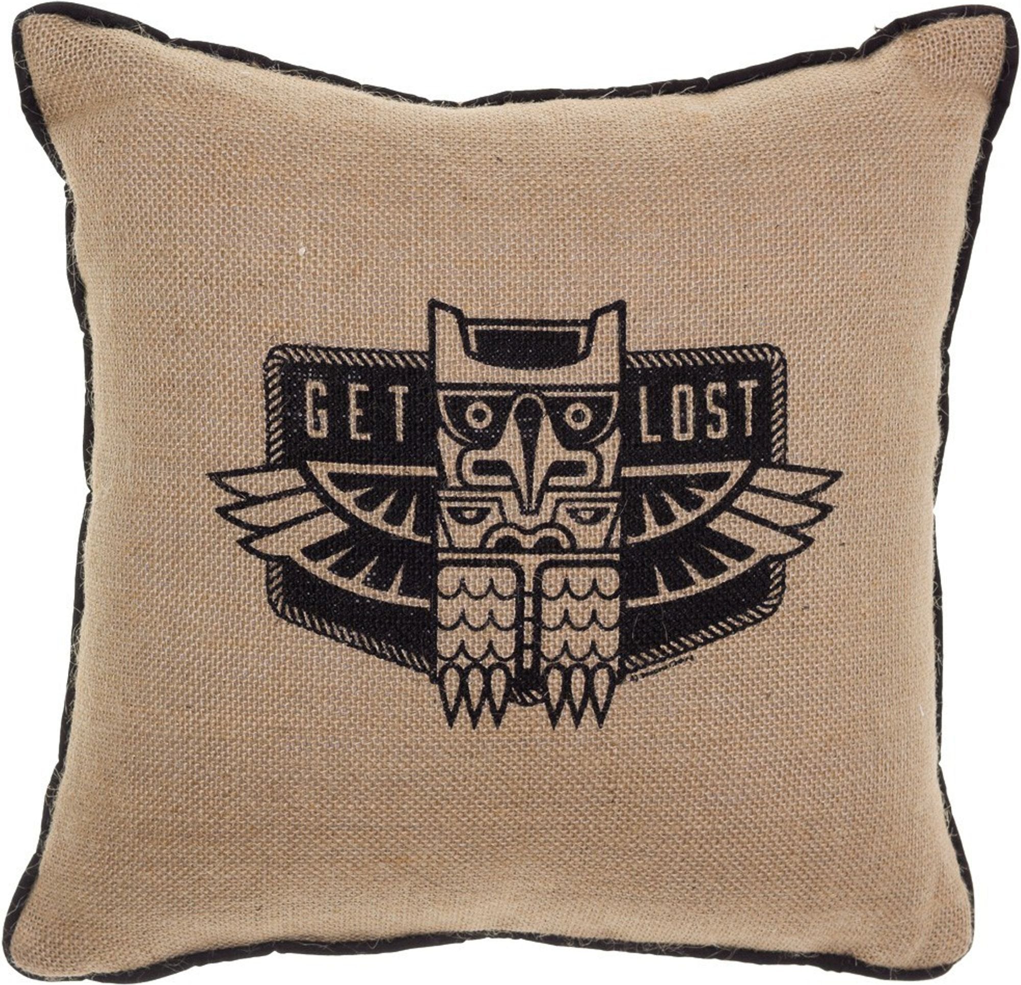 Get Lost Owl Totem Burlap Pillow From Sourpuss Brand