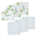 ELYN Microfiber Kitchen Dish Cloth Set, QuickDry & Absorbent Waffle Weave Cleaning Towels, Set of 6 Wash Cloths, Paper Towels &