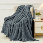 Aganear Sherpa Fleece Twin Blanket - 3D Stylish Design, Luxury Portable Lightweight Blanket Super Soft, Fluffy, Warm, Cozy, Fuzz