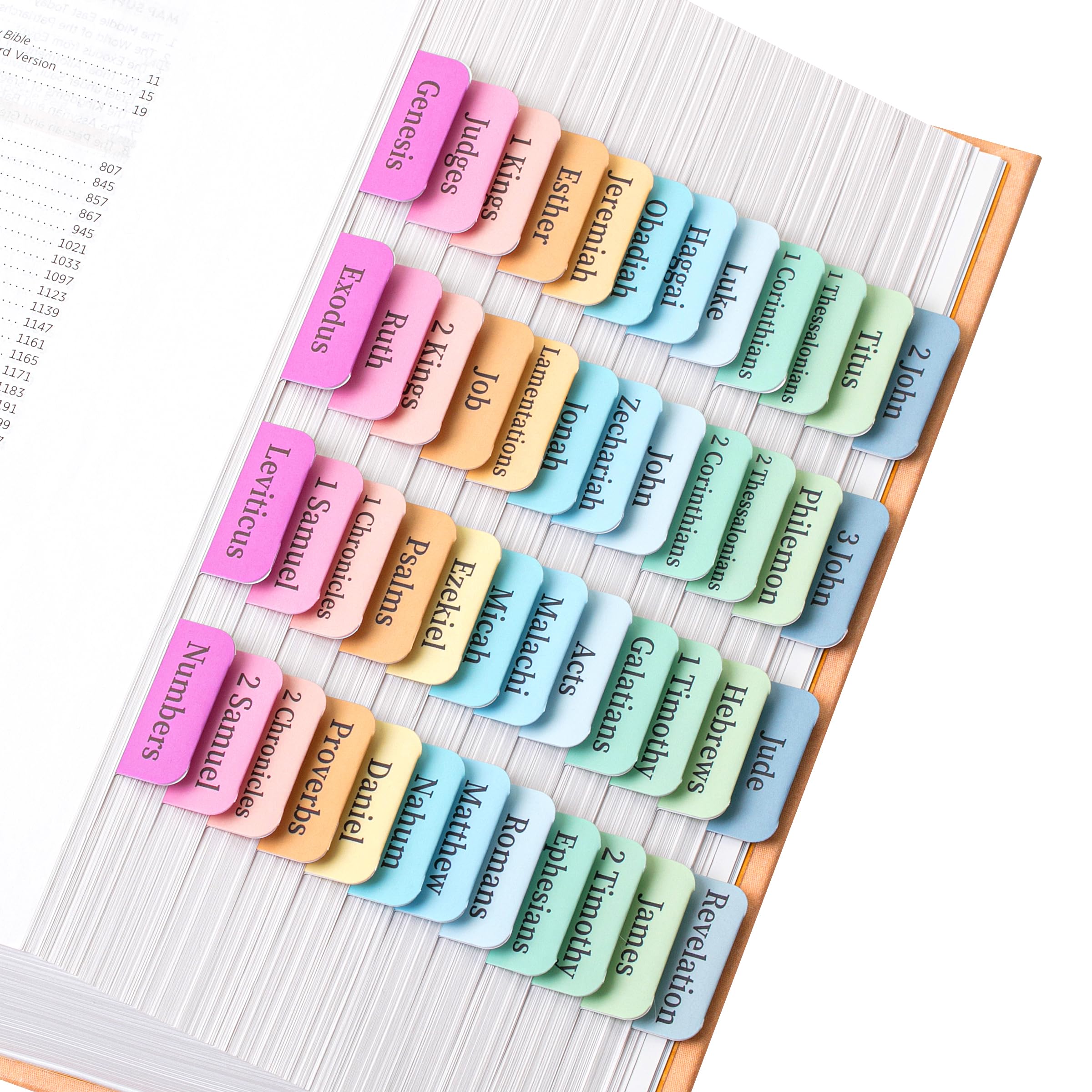 Mr. Pen- Bible Tabs, 75 Tabs, Pastel Colors, Laminated Bible Tabs For Women And Men, Bible Tabs For Study Bible, Bible Index Tab
