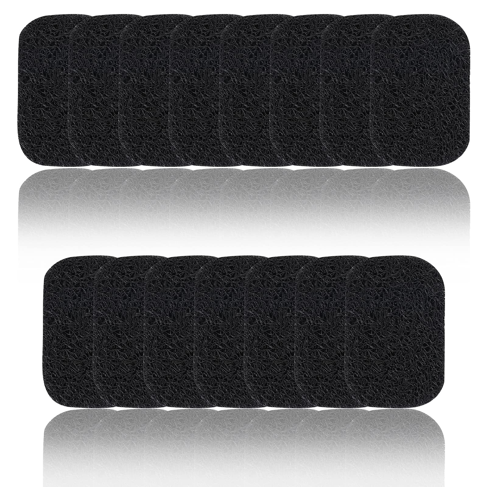 YANZHAN 15 Piece Soap Savers Pads Black BPA Free Soap Holder for Bar Soap Non-Slip Self Draining Soap Dish Soap Lift for Shower 