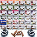 Trumiri Backflow Incense Cones for Waterfall Fountain - 12 Random Scents - Insence - Insenses - Large Long Lasting Variety Pack 