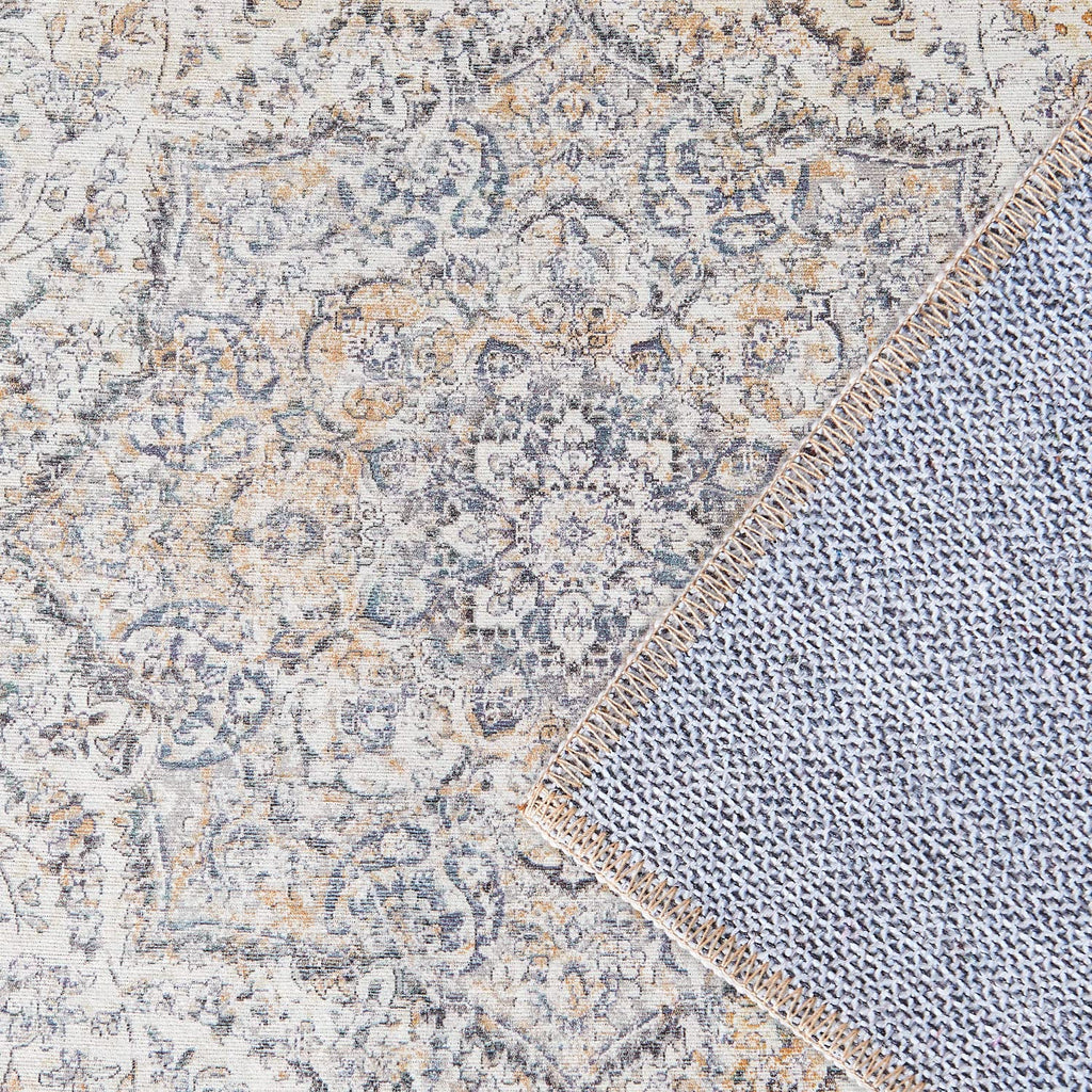 Jinchan Area Rug 3X10 Washable Rug Runner Rug Hallway Vintage Distressed Rug Kitchen Taupe Indoor Thin Rug Traditional Floral Pr