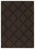 Garland Rug Quatro Mocha 6 x 9 Cut-Loop Trellis Area Rug -Soft, Comfortable, Stylish & Budget-Friendly Rug in a Beautiful Soli