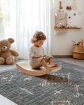 ILANGO Area Rug 5x7 for Living Room Bedroom Washable Moroccan Boho Rugs for High Traffic Area Non Slip & Non-Shedding Rugs Fad
