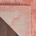 Nourison Easy Care Moroccan Coral/Orange 5' X 7' Area -Rug, Trellis, Easy -Cleaning, Non Shedding, Bed Room, Living Room, Dining Room, Backyard, Deck, Patio (5X7)