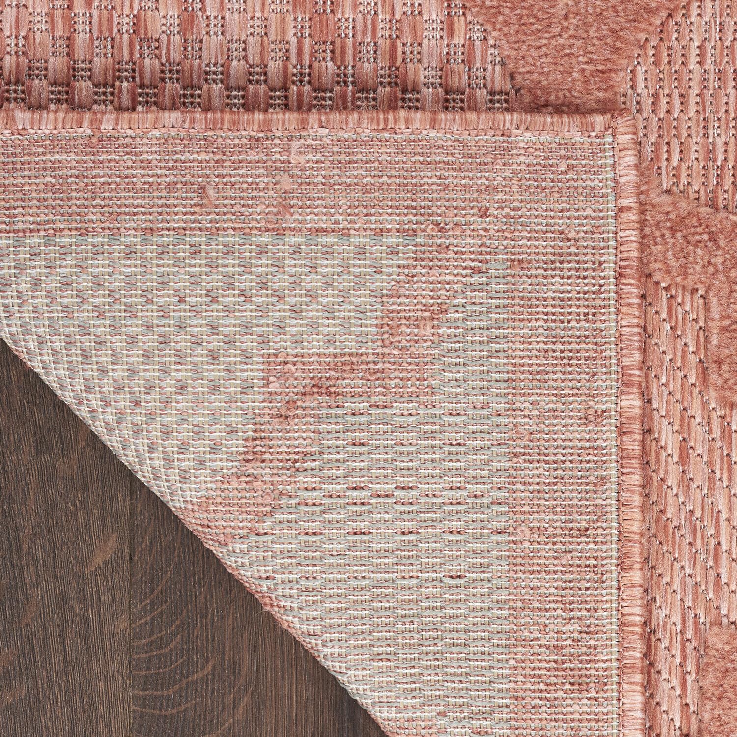 Nourison Easy Care Moroccan Coral/Orange 5' X 7' Area -Rug, Trellis, Easy -Cleaning, Non Shedding, Bed Room, Living Room, Dining Room, Backyard, Deck, Patio (5X7)
