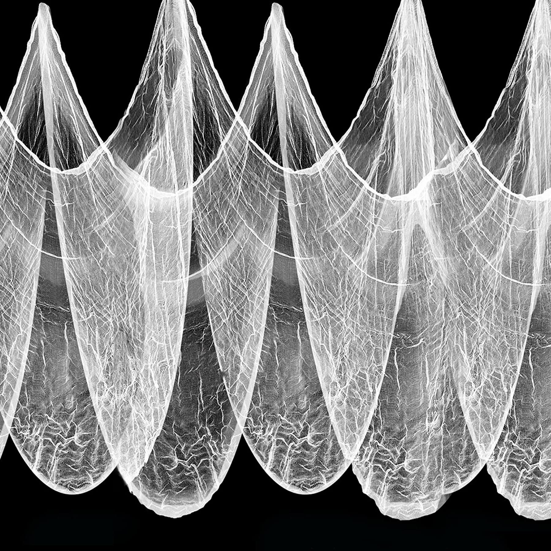 Easeen Halloween Creepy Cloth, 354 x 85-inch Scary Spooky Cloth- White Spooky Fabric Cloth for Haunted Houses Party Doorways Out