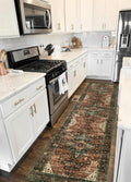 Moynesa Ultra-Thin Washable Vintage Runner Rug - 26 x 10 Long Hallway Rug Carpet Runner, Boho Non Slip Stair Runner Kitchen Ma