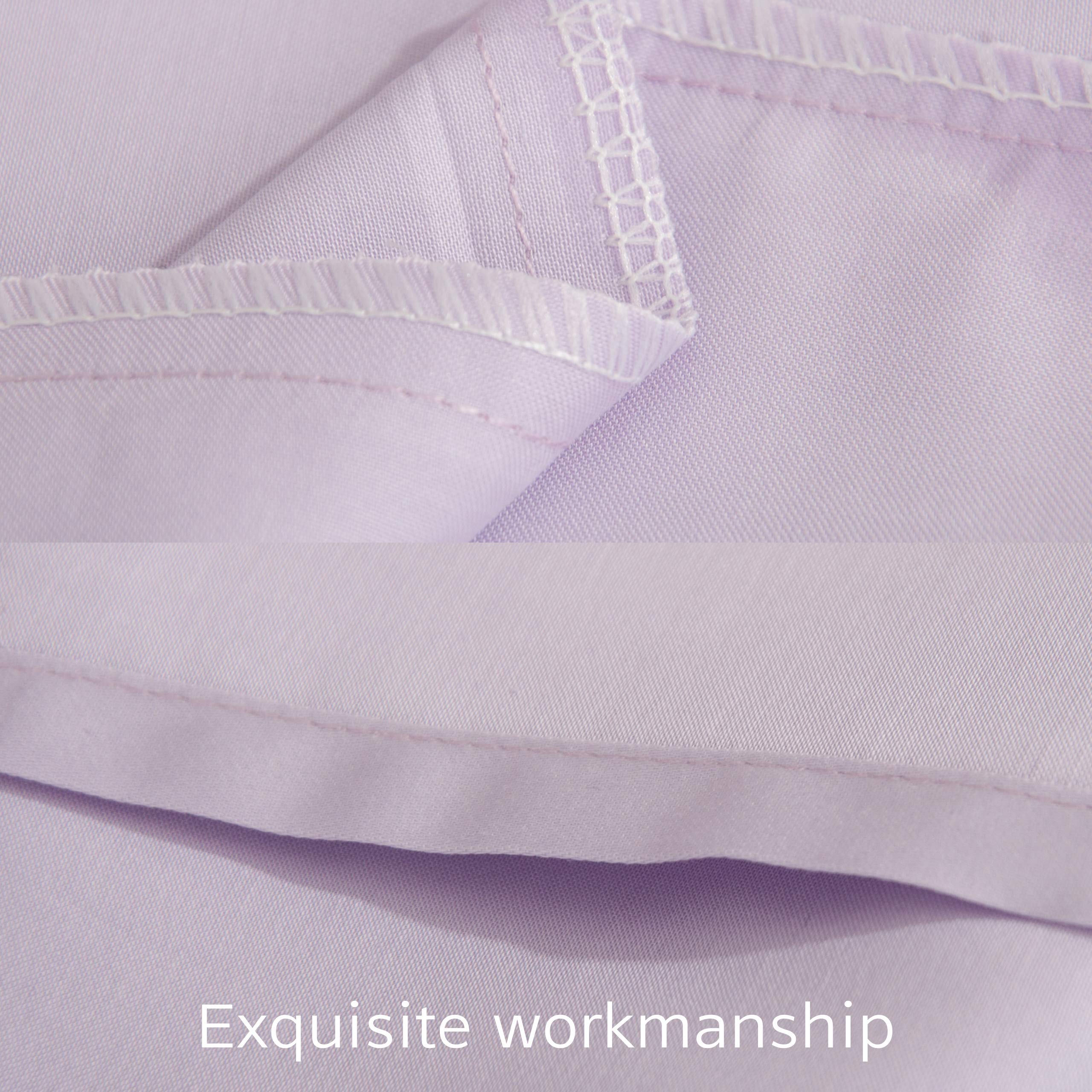 Ntbay 500 Thread Count 100% Egyptian Cotton King Pillowcases, Super Soft And Breathable Envelope Closure Pillow Cases, 20X36 Inches, Light Purple